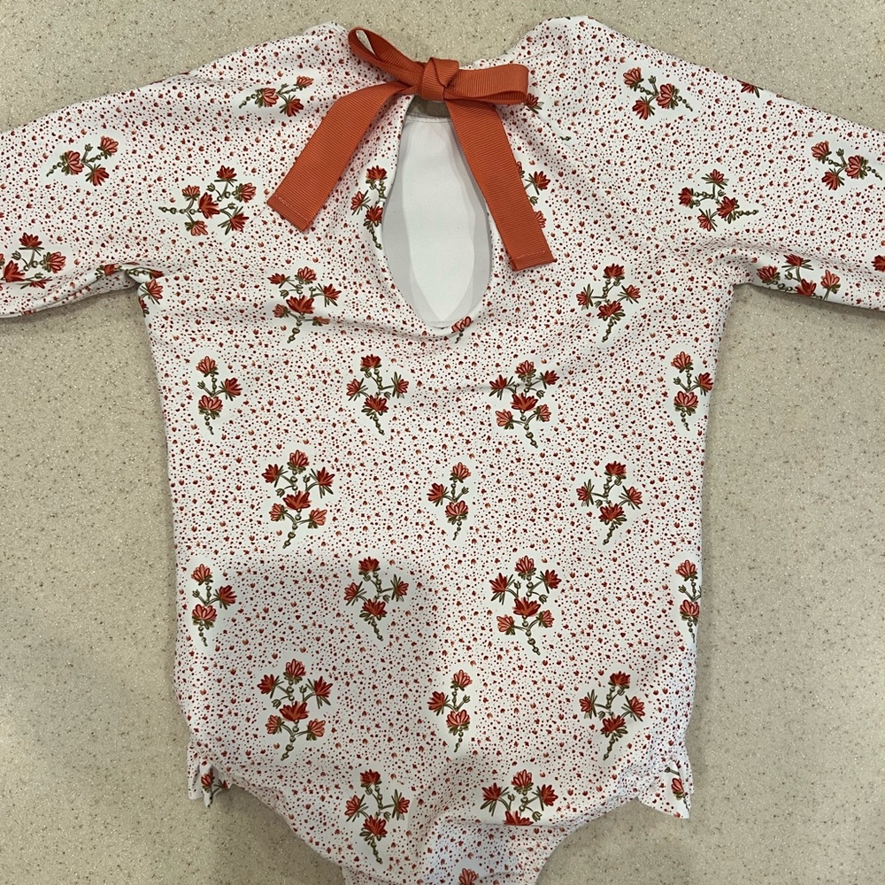 Minnow Girls 2T Rashguard Floral Swim one piece